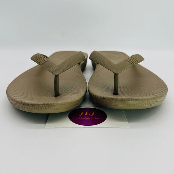 FitFlop Men's IQushion Ergonomic Thong Flip Flop Sandals Timberwolf Size 11 - Picture 3 of 12